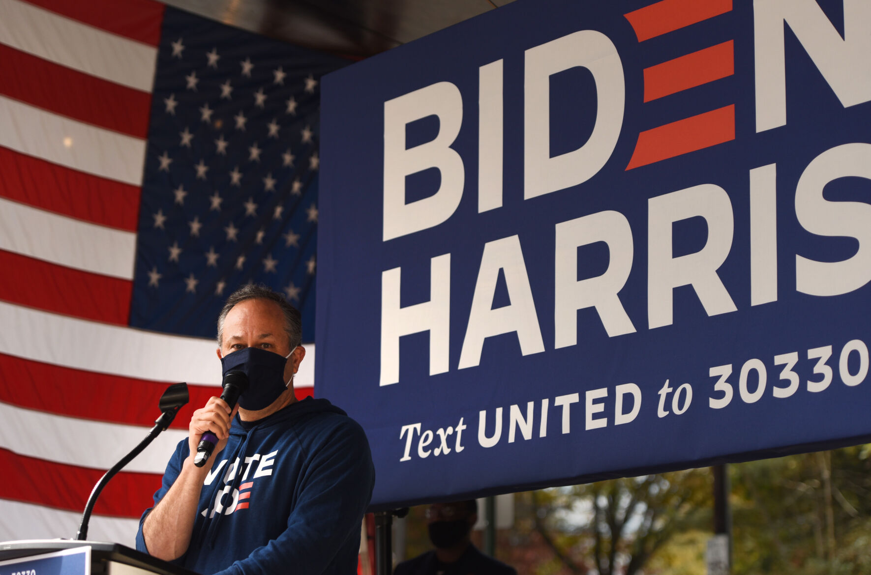 Doug Emhoff campaign stop
